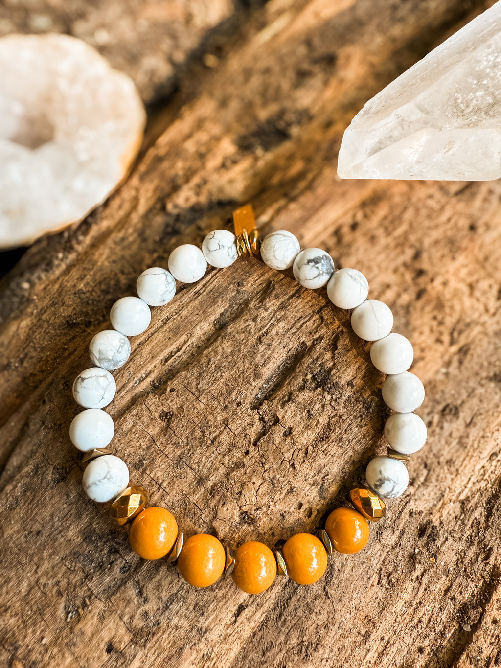 Golden Root | Mookaite + White Howlite