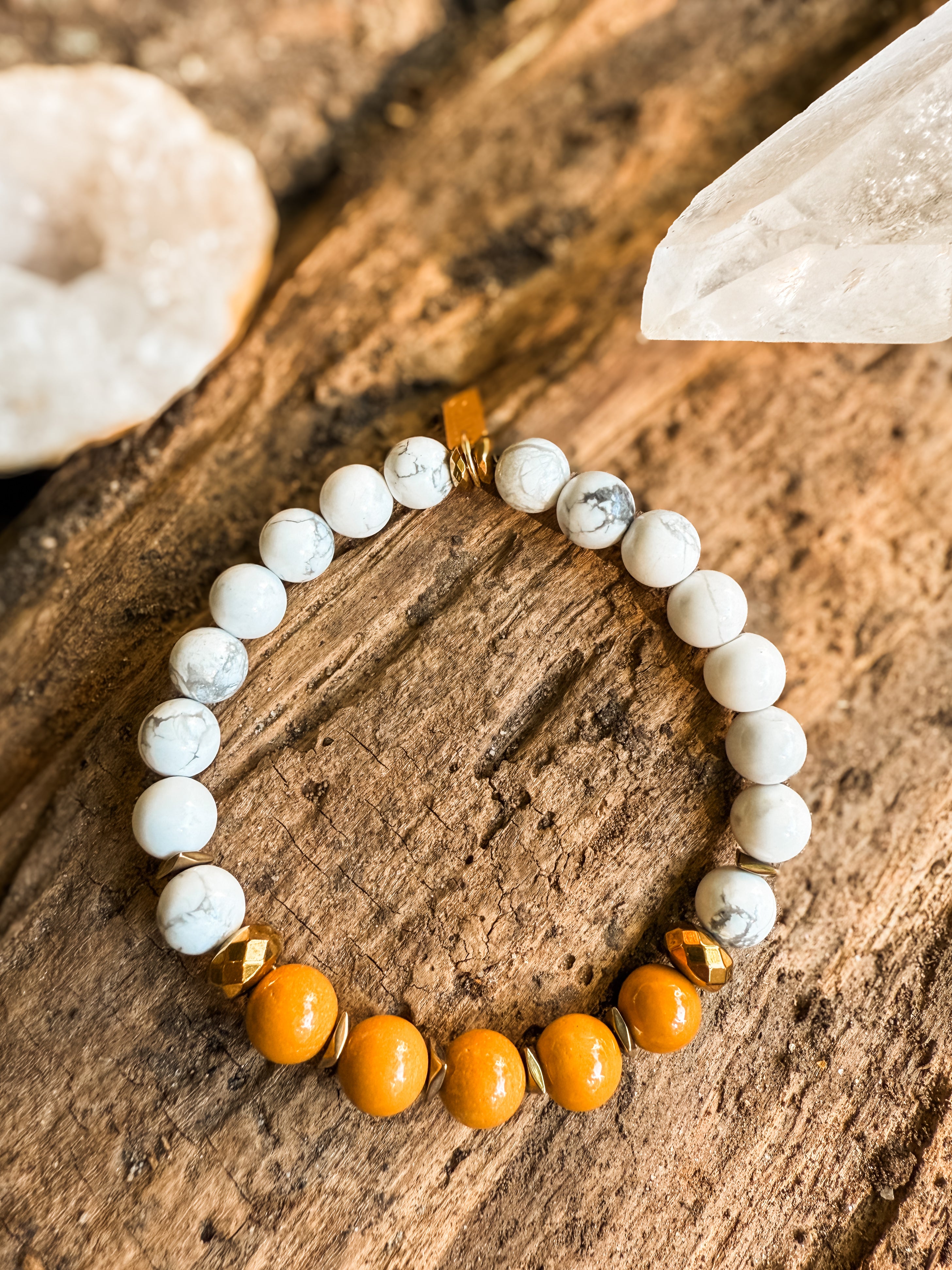 Golden Root | Mookaite + White Howlite
